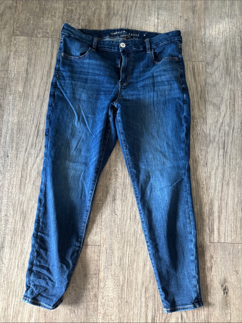 American Eagle Outfitters Women's Deep Blue Skinny Jeans
